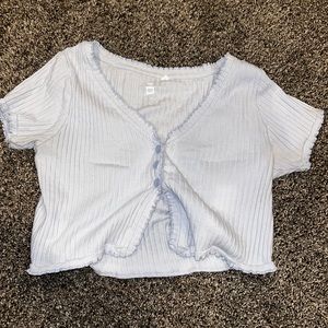 pacsun button crop top
